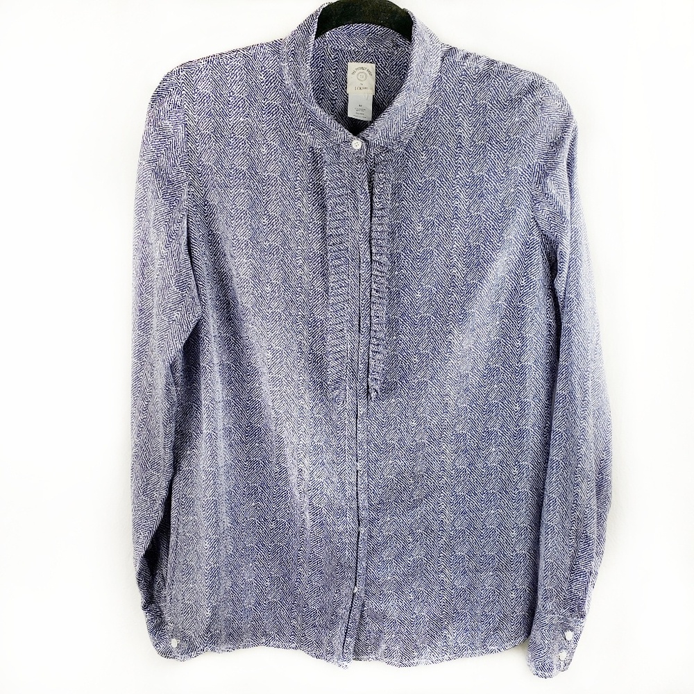 J. Crew The Perfect Shirt silk blend blouse NWT 12